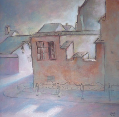 Cartoon: Sighisoara 8 (medium) by boa tagged painting,color,oil,boa,romania,painter,landscape