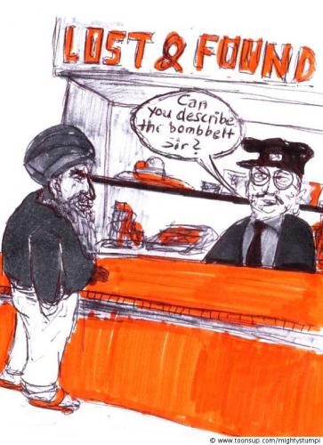 Cartoon: Jihadist at the Lost and Found (medium) by statusquo tagged stalingrad