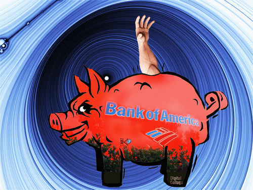 Cartoon: Piggy Bank (medium) by Zoran Spasojevic tagged serbia,kragujevac,paske,zoran,spasojevic,usa,america,bank,piggy,graphics,collage,digital,emailart