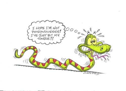 Cartoon: Poisonessss! (medium) by fieldtoonz tagged poisoness,snake