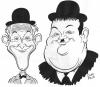 Cartoon: Laurel and Hardy caricature (small) by fieldtoonz tagged laurel and hardy