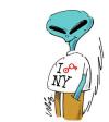 Cartoon: Alien t-shirt (small) by neilo tagged alien et tshirt ny