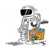Cartoon: Space traveller (small) by neilo tagged space spaceman astronaut travel