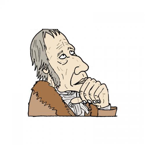 Cartoon: Georg Wilhelm Friedrich Hegel (medium) by Weltasche tagged philosophie,schopenhauer,dialektik
