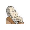 Cartoon: Georg Wilhelm Friedrich Hegel (small) by Weltasche tagged philosophie,schopenhauer,dialektik