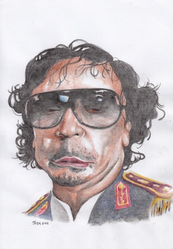 Cartoon: Gaddafi (medium) by Joen Yunus tagged famous,people