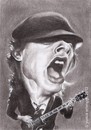 Cartoon: Angus Young of ACDC (small) by Joen Yunus tagged rockstar pencil drawing caricature