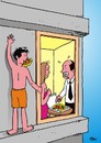 Cartoon: do not eat my pizza (small) by Joen Yunus tagged cartoon,pizzapitch,sex,marriage,misunderstandings