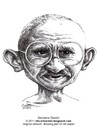 Cartoon: Mahatma Gandhi (small) by Joen Yunus tagged carrcature