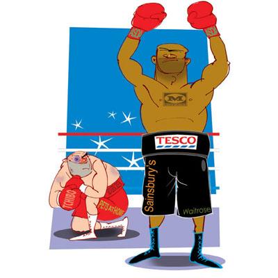 Cartoon: Retail Boxers (medium) by drawgood tagged retail,boxers,sport,figurative