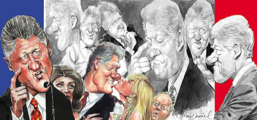 Cartoon: Bill Clinton caricatures (medium) by Colin A Daniel tagged bill,clinton,caricatures,colin,daniel