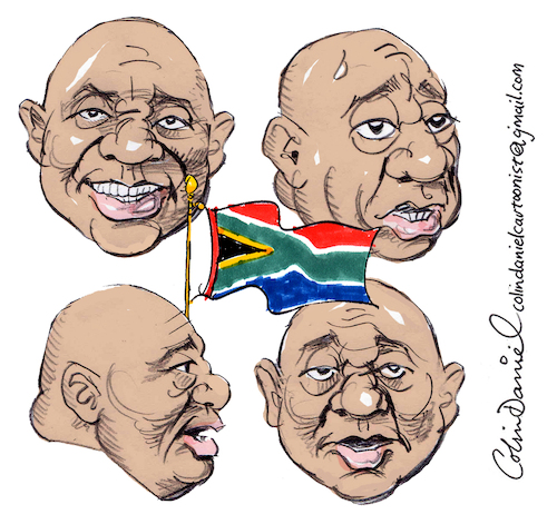 Cartoon: Cyril Ramaphosa heads (medium) by Colin A Daniel tagged cyril,ramaphosa,heads