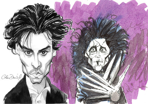 Cartoon: Johnny Depp caricature (medium) by Colin A Daniel tagged johnny,depp,caricature,colin,daniel