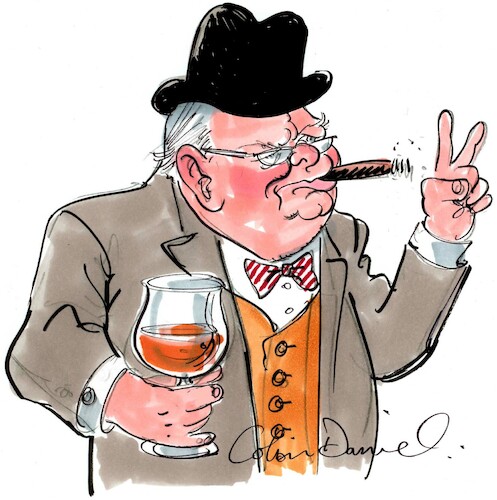Cartoon: Winston Churchill caricature (medium) by Colin A Daniel tagged winston,churchill,caricature,colin,daniel
