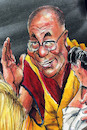 Cartoon: Dalai lama caricature (small) by Colin A Daniel tagged dalai,lama,caricature,colin,daniel