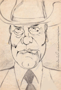 Cartoon: Larry Hagman caricature (small) by Colin A Daniel tagged larry,hagman,caricature