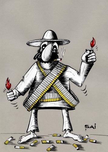 Cartoon: . (medium) by SAI tagged smoking,cigarettes