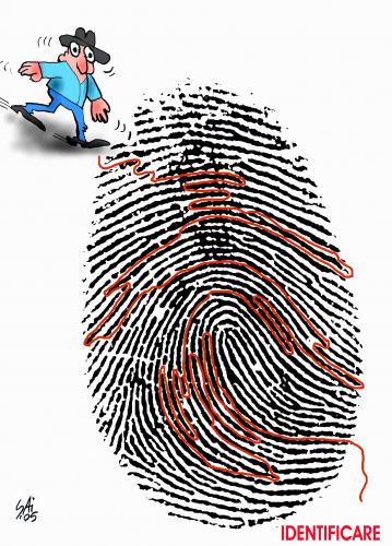 Cartoon: footprint (medium) by SAI tagged forensic,footprint