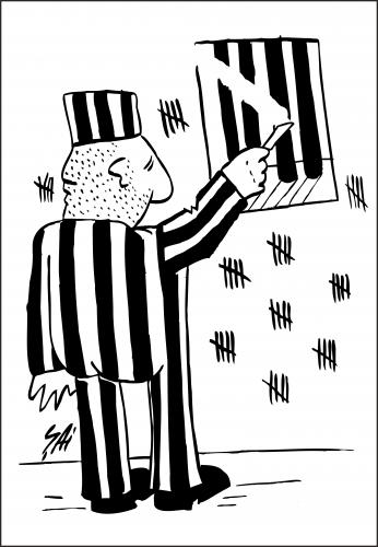 Cartoon: jail (medium) by SAI tagged jail,inmate