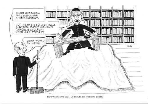 Cartoon: Büro Kardinal Woelki (medium) by Pelu tagged kirche,missbrauch