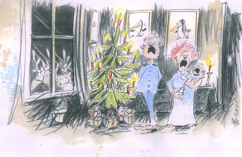 Cartoon: Christmas Card 06 (medium) by helmutk tagged social,life