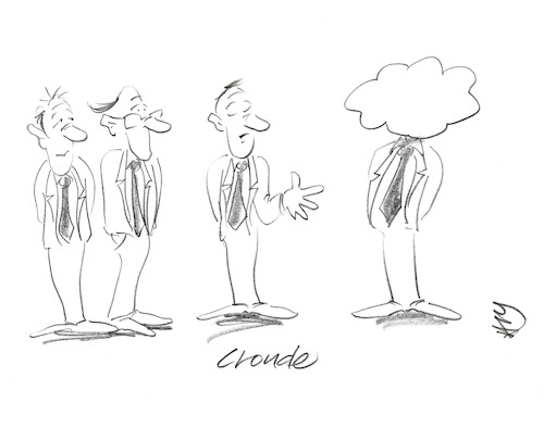 Cartoon: Cloude (medium) by helmutk tagged business