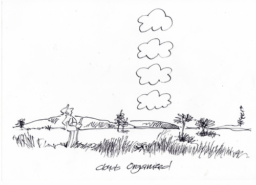 Cartoon: Clouds Organized (medium) by helmutk tagged nature