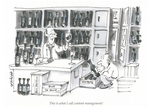 Cartoon: Content Management (medium) by helmutk tagged content,management