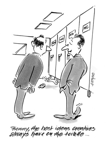 Cartoon: Creative Loo (medium) by helmutk tagged business