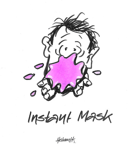 Cartoon: Instant Mask (medium) by helmutk tagged society