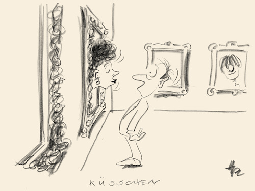 Cartoon: Küsschen (medium) by helmutk tagged culture