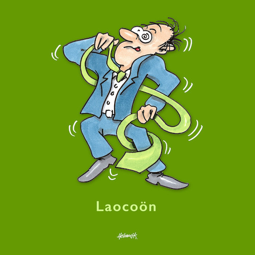 Cartoon: Laocoön (medium) by helmutk tagged business