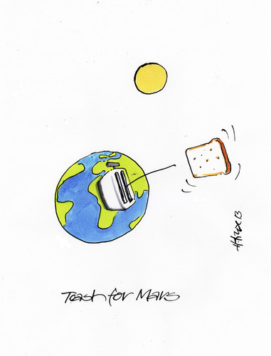 Cartoon: Mars Toast (medium) by helmutk tagged science