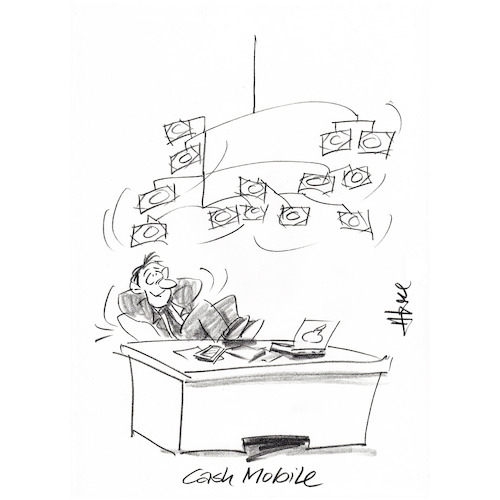 Cartoon: MobileCash (medium) by helmutk tagged business