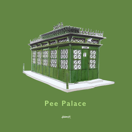 Cartoon: Pee Palace (medium) by helmutk tagged culture