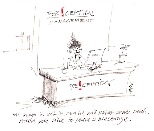 Cartoon: Perception Management (medium) by helmutk tagged business