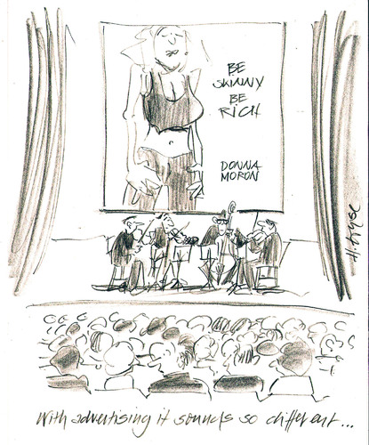Cartoon: Sound and Advertising (medium) by helmutk tagged business