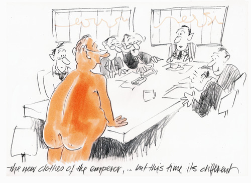 Cartoon: The Emporer (medium) by helmutk tagged business
