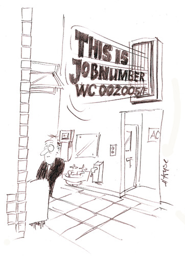 Cartoon: WC Job (medium) by helmutk tagged business