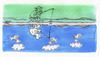 Cartoon: Sky Fishing (small) by helmutk tagged nature