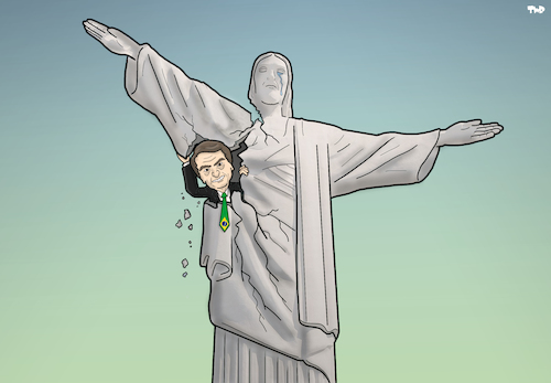 Cartoon: Elections in Brazil (medium) by Tjeerd Royaards tagged brazil,democracy,president,elections,brazil,democracy,president,elections