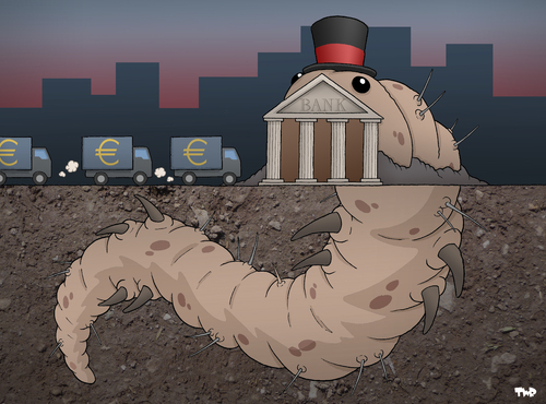 Cartoon: The Call of Cthulheuro (medium) by Tjeerd Royaards tagged lovecraft,crisis,money,euro,banks,bank,ecb,europe,eu,cyprus,cyprus,eu,europe,ecb,bank,banks,euro,money,crisis,lovecraft