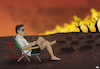 Cartoon: Brazhell (small) by Tjeerd Royaards tagged amazon,burning,brazil,fire,hell,devil