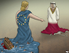 Cartoon: Human rights (small) by Tjeerd Royaards tagged europe,refugees,migrants,workers,qatar,fifa,world,cup