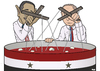 Cartoon: Meddling in Syria (small) by Tjeerd Royaards tagged putin,obama,assad,syria,war