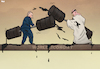 Cartoon: Oil War (small) by Tjeerd Royaards tagged russia,oil,opec,saudi,arabia,fight,economy,money,barrels