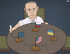 Cartoon: Russia at the negotiating table (small) by Tjeerd Royaards tagged russia,putin,ukraine,kiev,moscow,crimea