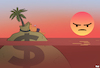 Cartoon: Tropical Sunset (small) by Tjeerd Royaards tagged paradise,papers,tax,evasion,rich,public,outrage,anger