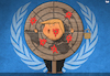 Cartoon: Trump at the UN (small) by Tjeerd Royaards tagged un trump usa world united nations