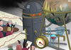 Cartoon: War machine (small) by Tjeerd Royaards tagged war,machine,oil,weapons,industry,profit,cost,of,living,victims